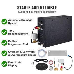 Generatore di Vapore per Doccia da 15 kW con Temperatura Personalizzabile, Timer 24h e Drenaggio Automatico - Product Image 4