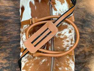 Sac de voyage en cuir véritable OEM d'usine avec fermeture éclair, grande capacité, unisexe, pour la gym, LHDB-0127 - Product Image 3