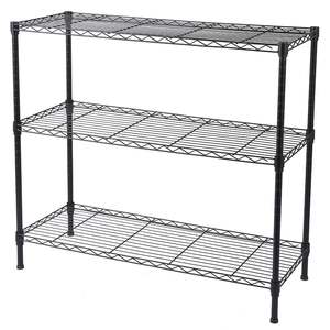 Adjustable 3-Tier Leveling Feet 350 Pound Capacity Per <b>Shelf</b> <b>Black</b> Garage <b>Shelves</b> - Product Image 1