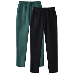 Pantalon décontracté pour homme, coupe décontractée, couleur unie, taille élastique avec cordon de serrage, poches, en coton tissé respirant, poids moyen, style été - Product Image 2