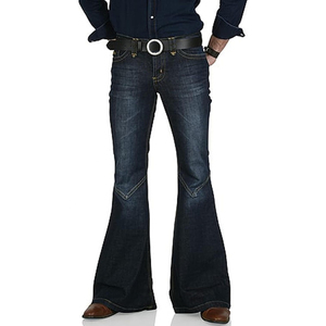 Latest Style Men's Flared <b>Jeans</b> Pants 2026Customized Design New Arrival Men's Pants - Product Image 4