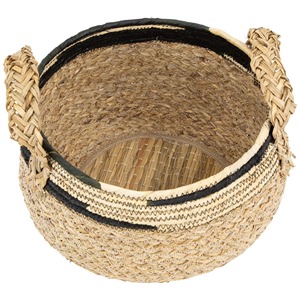 Juego de 3 cestas hechas de algas marinas y algodón. Cesta de almacenamiento hecha a mano. Venta al por mayor. Ecológico. Hecho en Vietnam. - Product Image 3