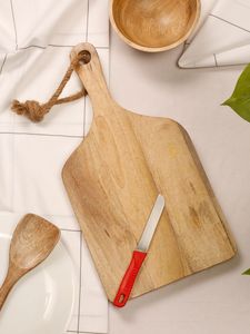 Tabla de Cortar Rectangular de Madera con Asa, Tabla de Servir de Madera Natural, Accesorio de Cocina Ecológico - Product Image 2