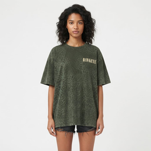 เสื้อยืดผู้หญิงผ้าฝ้าย 100% คุณภาพสูง ล้างด้วยกรด สไตล์วินเทจ ใส่สบายและมีสไตล์ สำหรับฤดูร้อน พร้อมเสื้อยืดผู้ชายแบบมีโลโก้ปรับแต่งได้ - Product Image 1