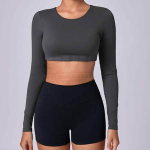 Ropa Deportiva Cómoda, Transpirable y Ligera para Gimnasio, Top de Yoga para Mujer, Ropa Deportiva Activa, Servicio OEM, Precio Bajo, en Stock - Product Image 2