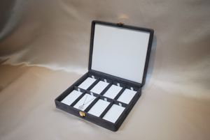 Caja Organizadora de Collares Japonesa Rectangular de Ocho Compartimentos, Esquinas Redondeadas, Interior de Papel de Terciopelo Premium, 243x213x50mm, Día de San Valentín - Product Image 3