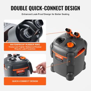 Filtro a Canister Ultra-Silenzioso da 172 GPH per Acquari da 30 Galloni, Interno con Protezione UV, Alimentatore Sommergibile, Accessorio per Acquario - Product Image 5