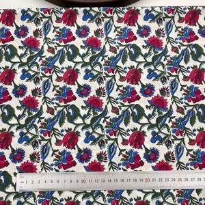 Tela de Voile de Algodón Peinado con Estampado Paisley Hindú, 70 g/m², Lisa, Ligera, Tejida, para Cortinas, Prendas, Decoración del Hogar, Niñas - Product Image 2