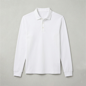Camiseta Polo Lisa de Manga Larga 100% Algodón para Hombre al por Mayor con Cuello y Diseño Personalizados, Camisetas Polo de Golf - Product Image 1