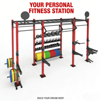 Gym tout en un station multifonctionnelle câble croisé machine de musculation rack de puissance