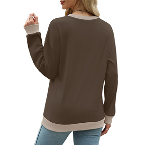 Sweat-shirt pour femme de haute qualité, couleur unie, style streetwear décontracté, épaules tombantes, respirant, écologique, en tricot, avec capuche - Product Image 2