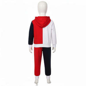 Conjunto Deportivo con Capucha para Niños, Diseño Color Block, Manga Larga, Sudadera y Pantalones Casuales, Corte Regular, Ropa de Otoño, 100% Algodón - Product Image 4
