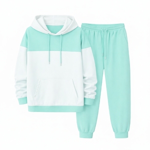 Conjunto de Sudadera con Capucha y Pantalones Deportivos Personalizados para Hombre y Mujer, con Cierre de Cremallera, Estilo Informal - Product Image 2