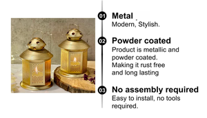 Metal Candle Holder <b>Lantern</b> Hanging for Home Decor Decorative <b>Tealight</b> Candle Holder for Living Room - Product Image 2