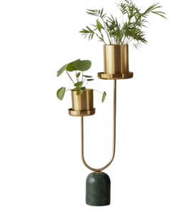 Soporte para Macetas de Metal Hecho a Mano por Artesanos Indios, Decoración de Jardín para Exteriores, Accesorios de Decoración de Jardín, Soporte para Macetas Tipo Cubo - Product Image 1