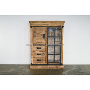 Hiện đại giá cả phải chăng <span class=keywords><strong>2025</strong></span> Phạm vi công nghiệp vừa hiển thị 2 phần Tủ trượt kính & sắt cửa handmade phòng khách giá cả phải chăng - Product Image 5