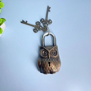 Vintage Owl <b>Padlock</b> Antique Finish Strong And Durable <b>Padlock</b> Factory Direct Heavy Duty Locks for Total Security Protection - Product Image 6