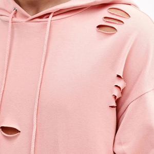 Ensemble de survêtement homme personnalisé avec logo, effet usé, sweat à capuche et pantalon de jogging déchiré, 2 pièces, streetwear, molleton, tenue de sport - Product Image 5