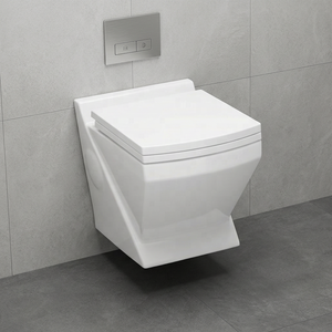Crystal Design Wall Hung Toilet <b>Ceramic</b> WC <b>Pan</b> Top Grade Water Closet With Soft Close Seat Cover Set - Product Image 1