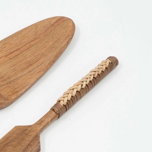 Cuchara, tenedor y cuchillo de madera para ensalada, juego de cubiertos Royal FAIZA CRAFT, ecológico y apto para lavavajillas. - Product Image 3