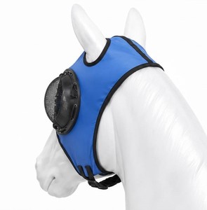 Máscara antimoscas para caballos de alta calidad, hecha con tela suave y elástica, y malla transpirable para protección ocular, de exportador indio a precio mayorista. - Product Image 2