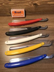 Turkish Cut Throat <b>Razor</b> <b>Straight</b> Modern Shaving Shavette Plastic Handle Stainless Steel 6 Color Options for Body Face Shaving - Product Image 5