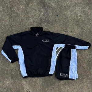 Ensemble de survêtement décontracté pour homme, taille plus, à capuche, respirant, de haute qualité, 100% coton - Product Image 5