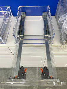 รางลิ้นชักแบบติดตั้งใต้ตู้ ยืดได้เต็มที่ ปิดแบบนุ่มนวล ประกอบง่าย ดึงลื่นไหล เงียบ ปิดเงียบ สำหรับห้องครัว ห้องรับประทานอาหาร ห้องนอน - Product Image 4