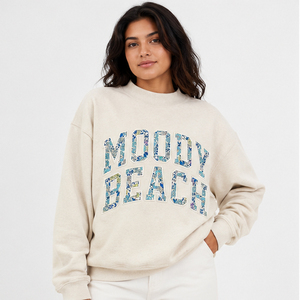 Crew <b>Neck</b> Sweatshirt Regular Fit Cotton Knitted Pullover <b>Mock</b> <b>Neck</b> Women Sweatshirt High Quality Graphic Floral Embroidery - Product Image 5