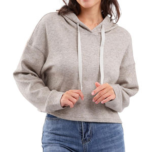 Conjunto de Sudadera Corta con Capucha y Pantalones Acampanados para Mujer, Conjunto Deportivo con Estampado Personalizado - Product Image 1