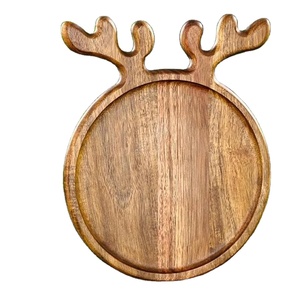 Bandeja de Servir de Madera Natural Ecológica, Bandeja de Madera Multiusos Hecha a Mano para Cocina y Té – Hecho en Vietnam - Product Image 1