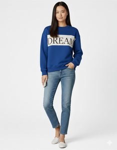 Sweat-shirt d'hiver pour femme de haute qualité à col montant et manches longues en polyester/coton polaire, anti-plis, respirant et à séchage rapide - Product Image 1