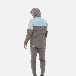 Conjunto de Chaqueta Cortavientos y Pantalones Cortos de Verano con Diseño de Logotipo Personalizado para Hombre, con Capucha, de Nailon y Poliéster, con Patrón Sólido, para Invierno - Product Image 3