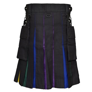 Produits phares Toutes couleurs 2026 Nouveaux kilts utilitaires écossais modernes noirs pour hommes et femmes avec kilts/ Kilt écossais - Product Image 5
