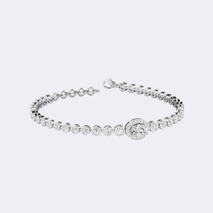 3.00CTW Oval & Round Shape Lab-Grown Diamond Classic Tennis <b>Bracelet</b> - Product Image 2