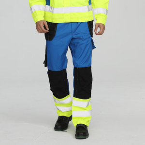 <b>High</b>-visibility Reflective ANSI CLASS 3 Waterproof Breathable Safety Work Cargo <b>Trousers</b> Custom Logo Unisex Multi Pockets - Product Image 3