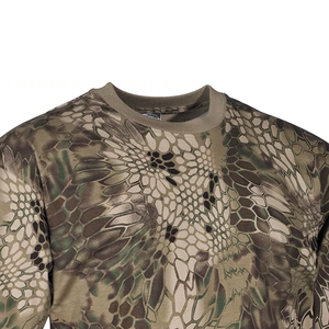 Camiseta de caza para hombre con estampado de animales salvajes, diseño de camuflaje, hecha de algodón suave y elástico, venta al por mayor. - Product Image 3
