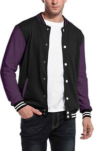 Embroidery Logo <b>Leather</b> Sleeves Wool Letterman Varsity <b>Jacket</b> <b>Men</b> Baseball <b>Jacket</b> for Unisex - Product Image 5