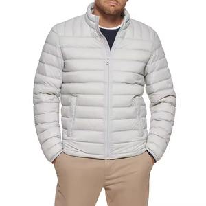 ผู้ค้าส่งเสื้อแจ็คเก็ตพัฟเฟอร์สีดำเงาสำหรับผู้ชาย รุ่นปี 2026 เสื้อโค้ทกันหนาวแบบมีฟองอากาศ เสื้อคลุมลำลองแบบถัก คอตั้ง เสื้อแจ็คเก็ตพัฟเฟอร์ - Product Image 1