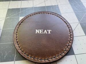 Premium Real Leather Coasters for Coffee <b>Table</b> Handmade Cowhide Cup Mat Heat Resistant Furniture Protector GLC-0052 - Product Image 3