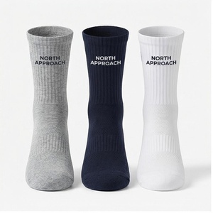 Chaussettes North Approach pour adultes, couleur unie, respirantes, en coton, polyester et élasthanne, pour le printemps, usage décontracté - Product Image 1