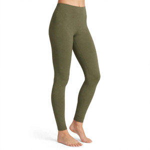 Women's Custom Color High Waist Olive Green Full Length <b>Leggings</b> <b>Seamless</b> Knitted Stretch Polyester Casual Solid Color All - Product Image 4
