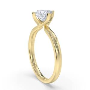 Bague solitaire en moissanite 1,01 carat taille princesse pour femme, en argent 925 original, finition rhodium jaune, cadeau de fiançailles pour elle - Product Image 3