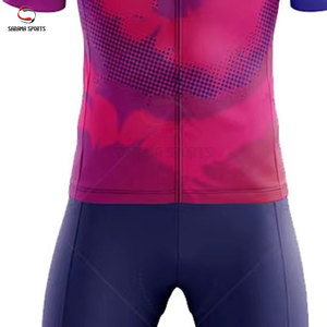Vente en gros de maillots de cyclisme personnalisés OEM pour hommes, ensemble de vêtements de vélo à manches courtes avec poche pour hommes - Product Image 6