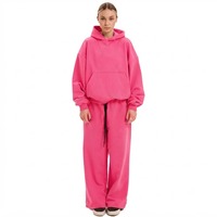 Ensemble sweat à capuche et pantalon de survêtement premium épais pour femme, coupe oversize, assorti, hiver, anti-plis, décontracté, streetwear, tenue de sport