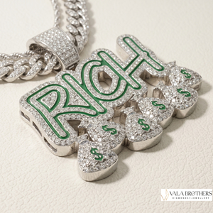 Custom Iced Vvs Moissanite <b>Name</b> <b>Chain</b> Charm Pendant Man 925 Silver Brilliant Cut Lab Grown Diamond Hip Hop Cross Letter Necklace - Product Image 1