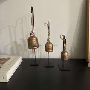 Style vintage cloches ferme Design rustique décoratif Antique cloche avec support rustique métal artisanat vaisselle cloches cadeaux ensembles - Product Image 2