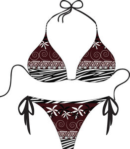 Conjunto de Bikini Halter para Mujer, Sujetador Triangular, Braguita con Lazos Laterales, Estampado Animal, Secado Rápido, Cordón Ajustable, Elástico, 100% Poliéster, Traje de Baño - Product Image 3