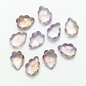 Ametrine naturelle facettée en forme de feuille, pierre précieuse sculptée à la main, 16 mm, améthyste sculptée pour la fabrication de bijoux, prix de gros, vente en gros - Product Image 2
