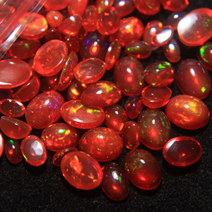 Ethiopian Opal Cabochon Red Ethiopian Opal Gemstone Multi <b>Fire</b> Opal October Birthstone Colorful Welo Opal For Jewelry Making - Product Image 1